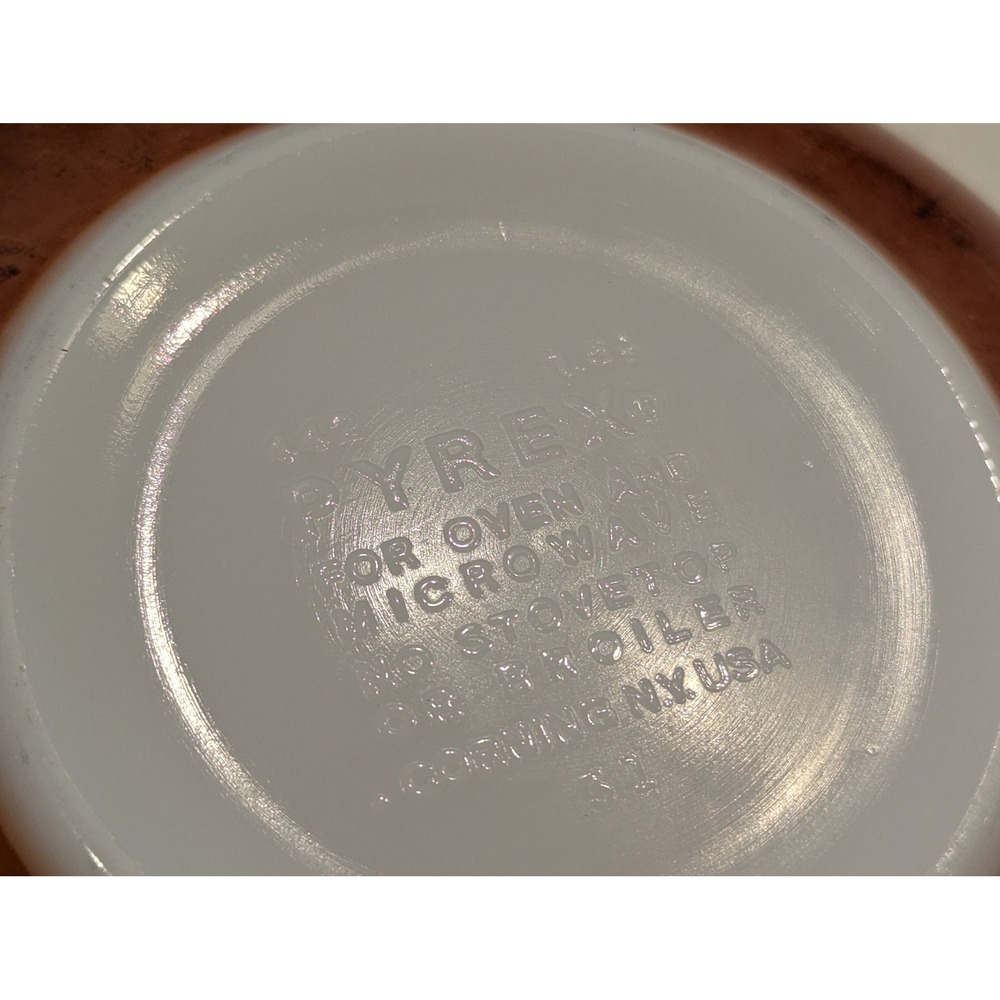 Vintage Pyrex Autumn Harvest Wheat Cinderella Mixing Bowls 441 442 Set of 2 - Picture 12 of 16